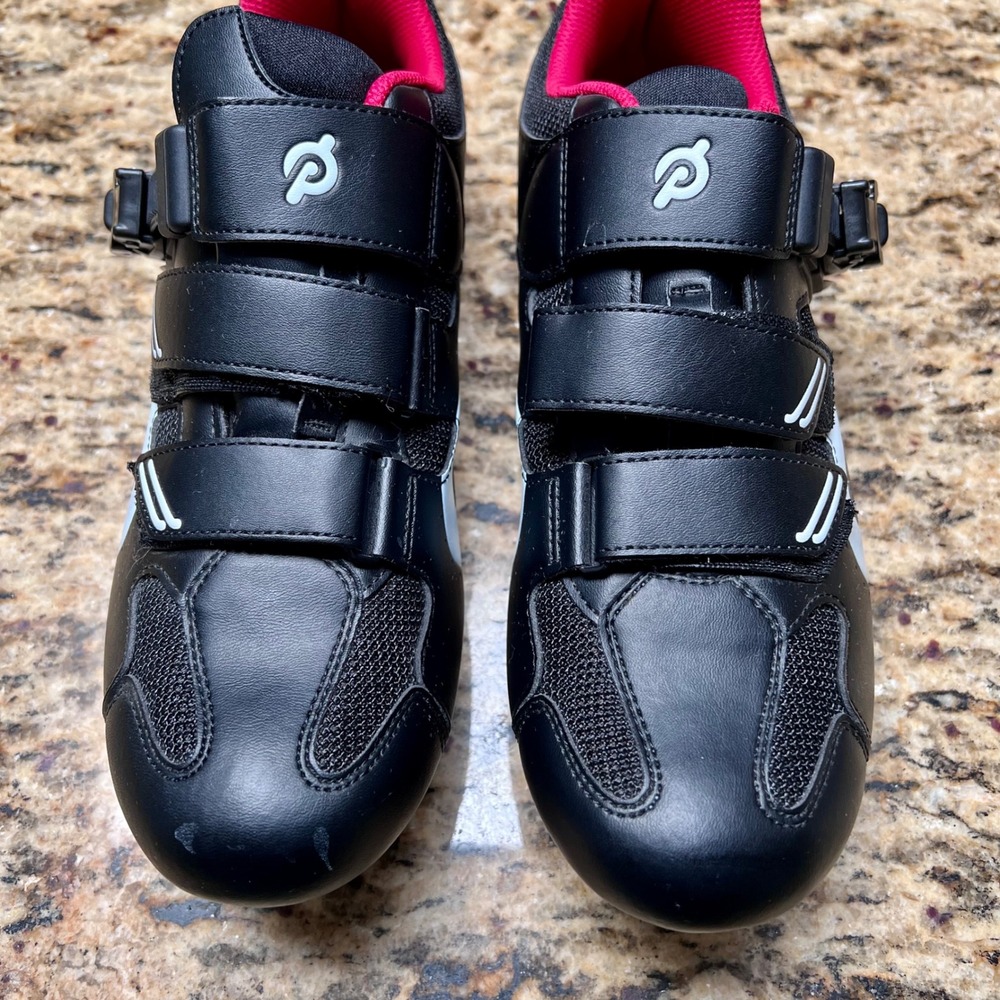Peloton Cycling Shoes Men's Size 10/43 Black Tri-Strap‎ Cleats - Picture 4 of 8